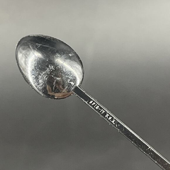 Vintage BI Black Plastic Stir Spoons Coffee McSpoon Lot of 3 Spit-it USA - Picture 6 of 8